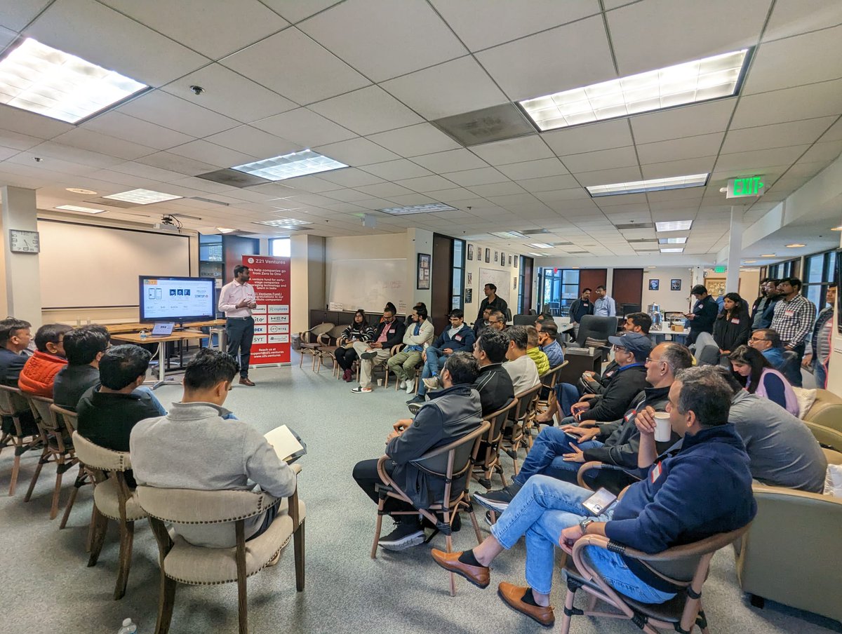 Z21Ventures's tweet photo. It was our pleasure to host many of our community members and portfolio companies at the Silicon Valley Bay Area meetup yesterday. We are looking forward to the continued collaboration in the months and years to come.

#z21community #entrepreneurship #indiastartups https://t.co/Gsx45x7YBi