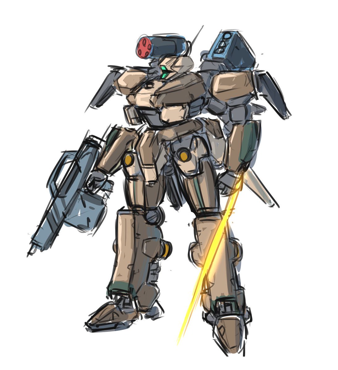 weapon robot no humans mecha holding solo holding weapon  illustration images