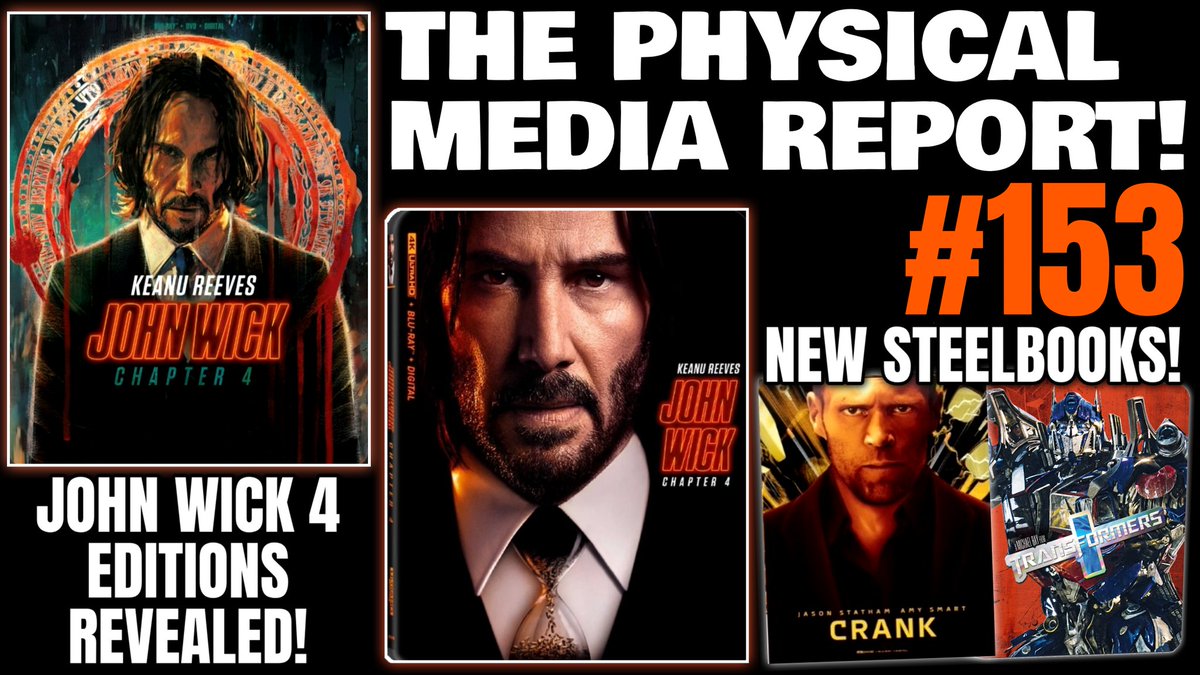 The latest edition of The Physical Media Report is out now! Check it out! youtu.be/KHRnN3__jis
#bluray #blurays #4k #4kmovies #JohnWick4 #crank #physicalmedia