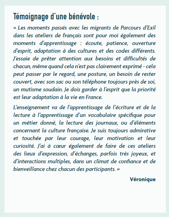 Témoignage d'une bénévole de Parcours d'Exil que nous remercions pour son engagement auprès des patients et de ses contributions aux travaux de l'équipe depuis 5 ans
#migrants #benevolat #benevoles #exil