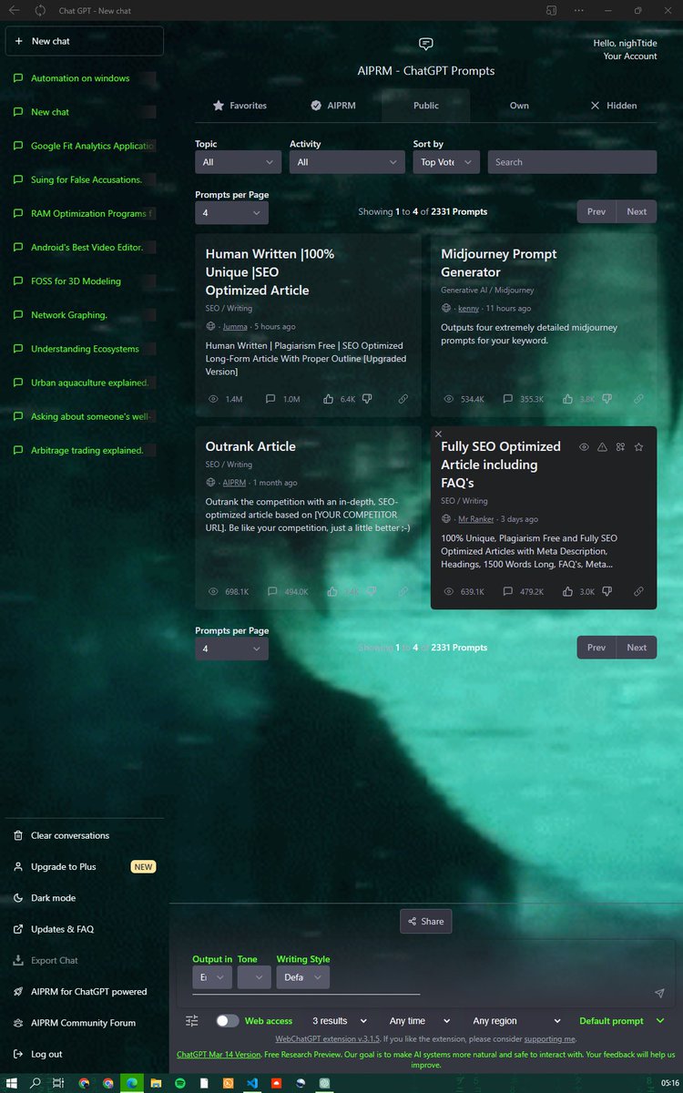 xesxss's tweet photo. I just did a custom theme for chat GPT : ) https://t.co/NqLQCtH5Fs
