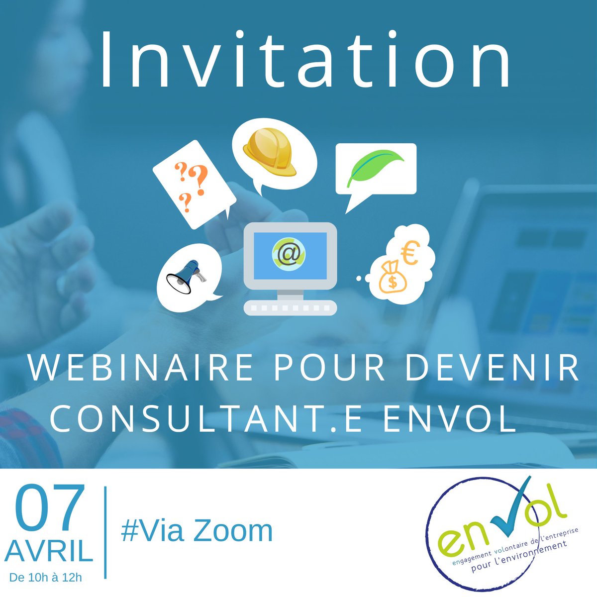 Label_EnVol's tweet image. #Webinaire #ConsultantPartenaire
J-7 avant le webinaire Devenir #consultant partenaire EnVol ! 
Rendez-vous VENDREDI 07/04 de 10h à 12h sur Zoom !
Pour participer, c'est ici👉 lnkd.in/eHZ58uef 
Rejoignez une #communauté d'acteurs #engagés pour l'environnement ! 
@ccifrance