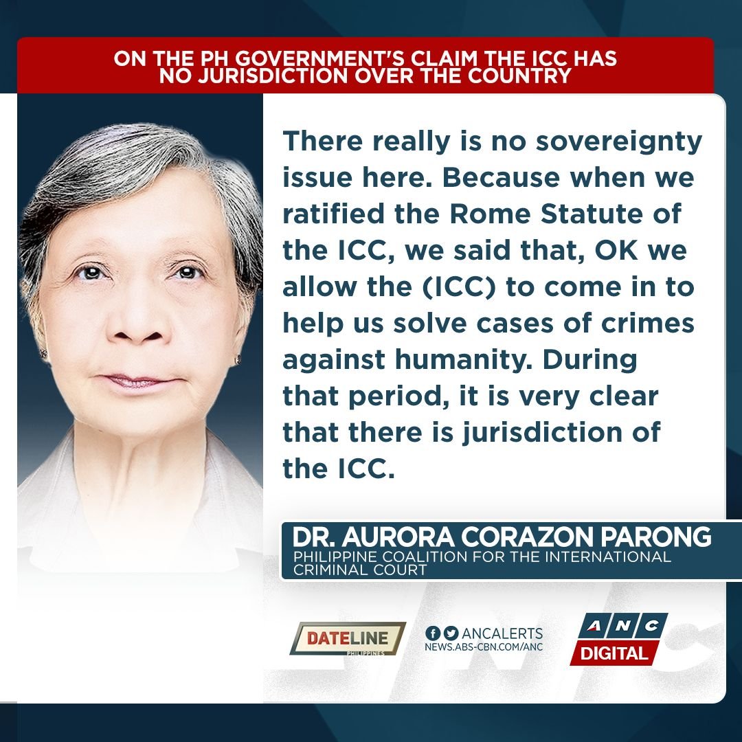 The Philippine Coalition for the International Criminal Court is not convinced by the Philippine government's claim that the ICC has no jurisdiction over the country. #ANCSoundbytes

WATCH: youtu.be/zFoAGeD0gWo