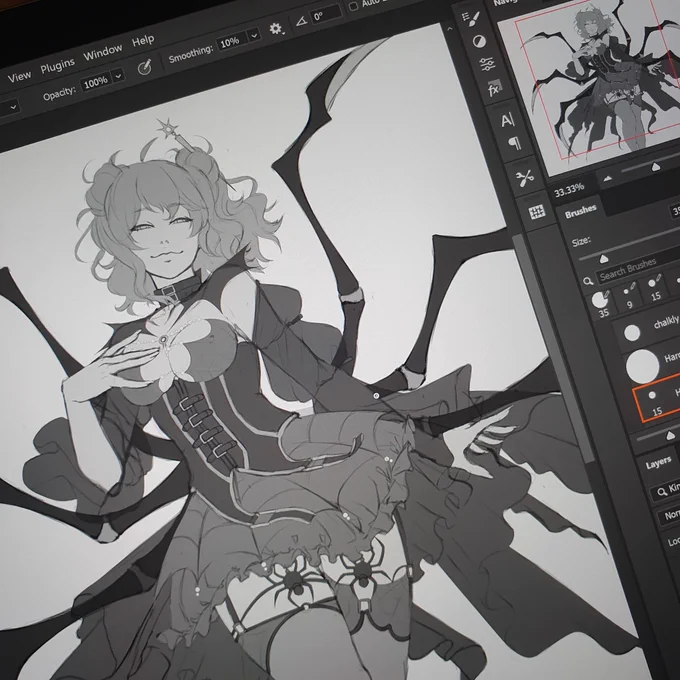 Doing commission work  