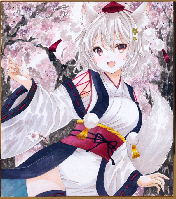 【お知らせ】本日3月28日23時30分より犬走椛(天狗装束)の大色紙をBOOTH  に出品致します。通販ページは公開済みです。昨日出品の飯綱丸龍、八雲藍&amp;橙もございます。どうぞよろしくお願い致します。 