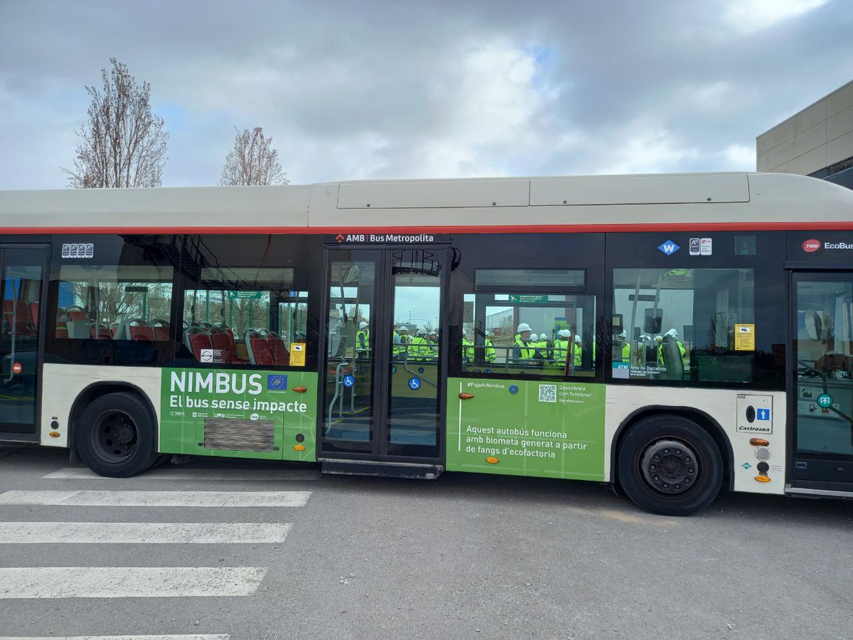 aiguesbcnclient's tweet photo. El projecte #LifeNimbus fa un pas més!

Avui inaugurem la planta de producció de biometà a partir de llots de depuradora.

Aquesta iniciativa, liderada per @Cetaqua, permet generar combustible sostenible per als autobusos urbans 🚍.

#PujaAlNimbus https://t.co/iDIfwk1FLb