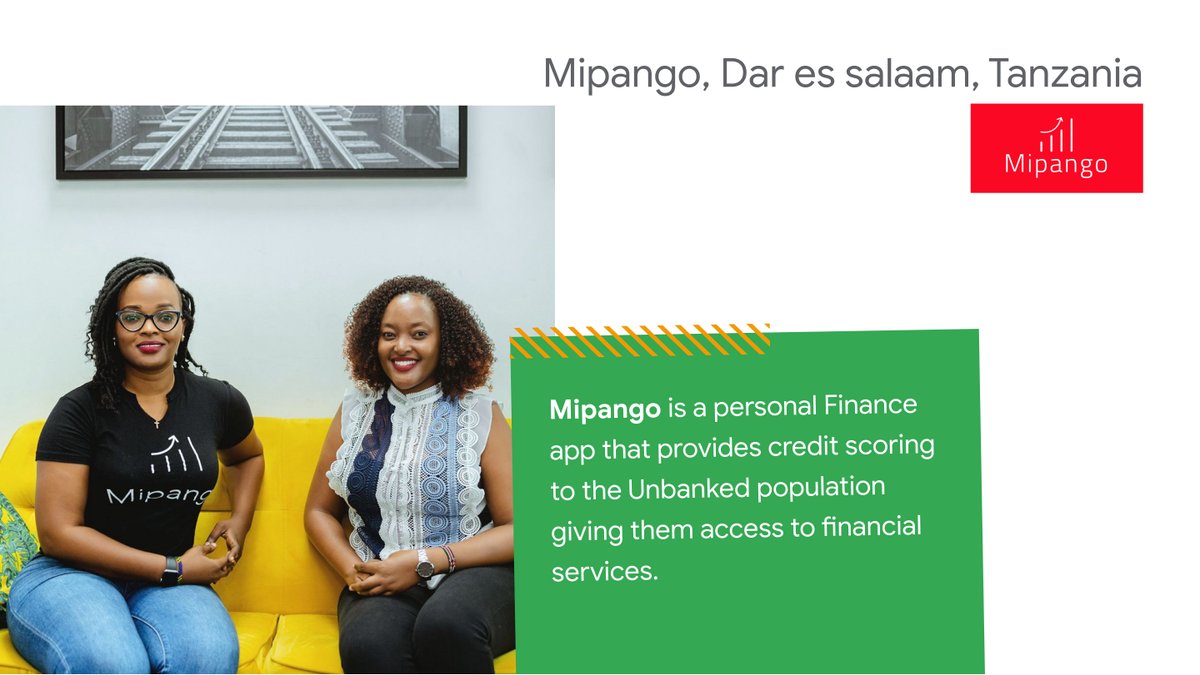 ✅🧾 @mipangoapptz is a personal finance app bringing the benefits of credit scoring to the underserved. #WomenFounders 
mipangoapp.com