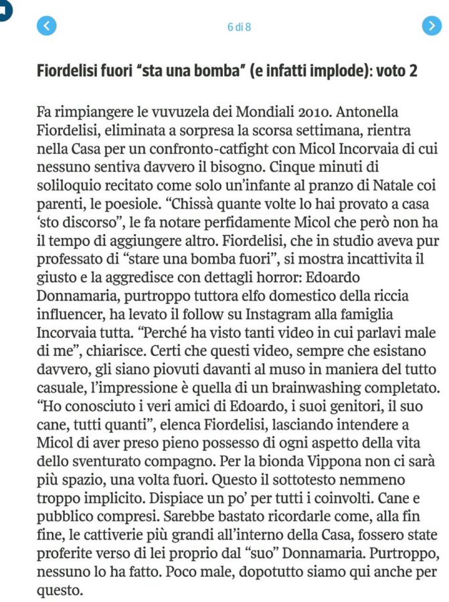meandmilli's tweet photo. Sarà spartano pure il giornalista del Corriere della Sera? O solo obiettivo? #incorvassi #gfvip https://t.co/kEhHGs7oKd