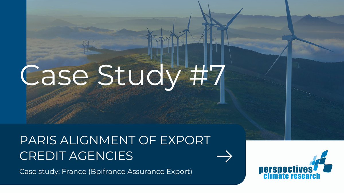 PerspectivesCC's tweet photo. ⚡Just Released⚡New Case Study on Paris Alignment of #ExportCreditAgencies: the case of France (#Bpifrance Assurance Export), was rated with ‘Some progress’ for its alignment with the #ParisAgreement and needs to speed up the progress.

🍃 Read it here: https://t.co/Gu0xWaGnaw https://t.co/vwFdpyy0Pi