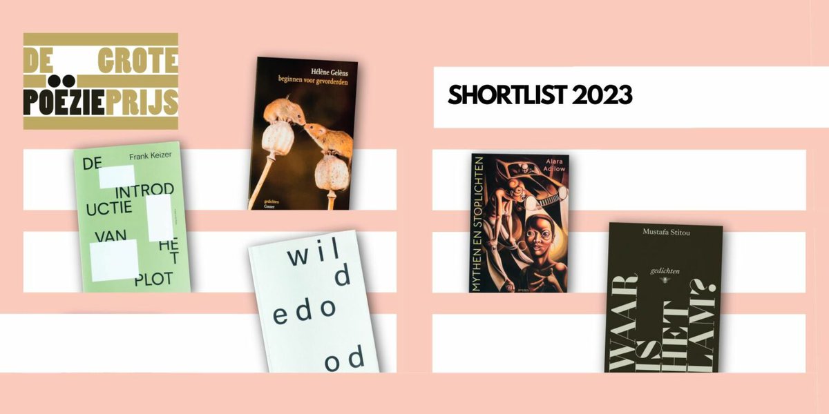 De shortlist van De Grote Poëzieprijs is gisteravond bekend gemaakt. Deze vijf bundels dingen mee naar de prijs van € 20.000. De CPNB feliciteert de auteurs met hun nominaties en kijkt uit naar de uitreiking eind mei.