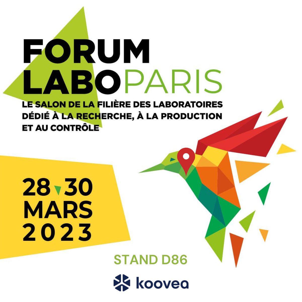 koovea's tweet image. #ForumLabo c&apos;est parti ! Vous serez présent ?

Faites un arrêt stand D86, nous serons ravis de vous y accueillir et de vous faire découvrir les nouveautés Koovea qui simplifient la surveillance de température des #laboratoires 🌡