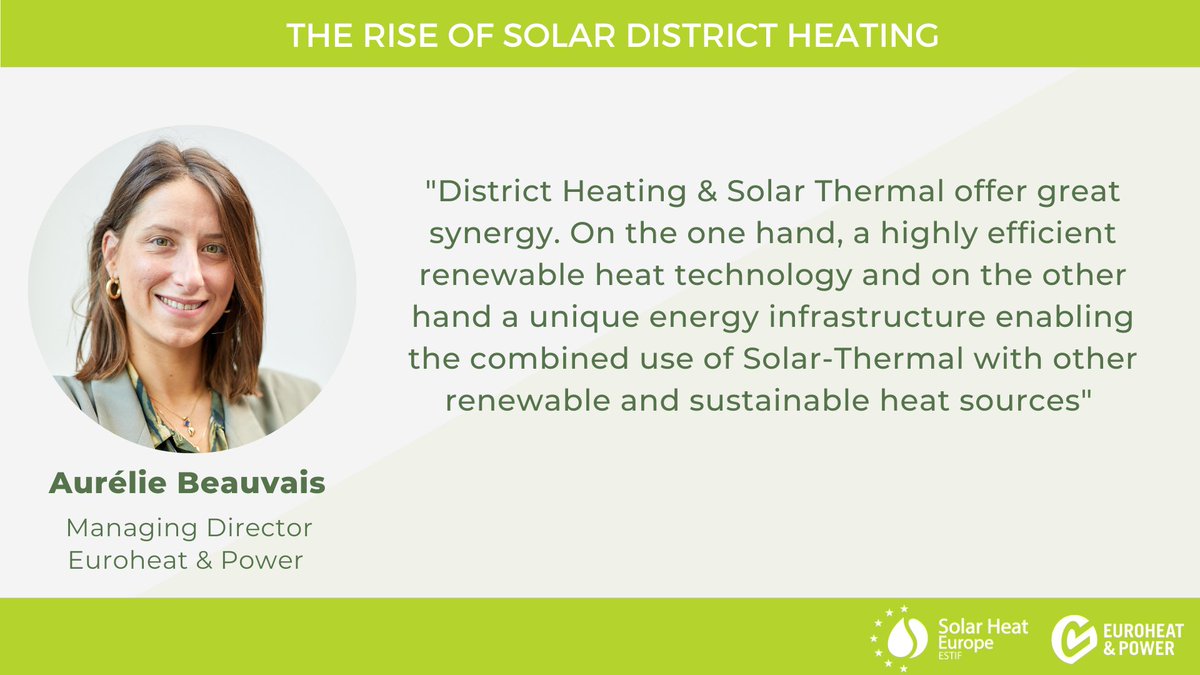 EuroheatPower's tweet photo. " The Energy & climate crisis point in one clear direction: a faster transition towards clean & renewable heat sources"💪
@ABClimate kicks off our webinar on the Rise of Solar District heating!☀️
#SolarHeat #Heatworks #DHC https://t.co/E5FmkQfyRo