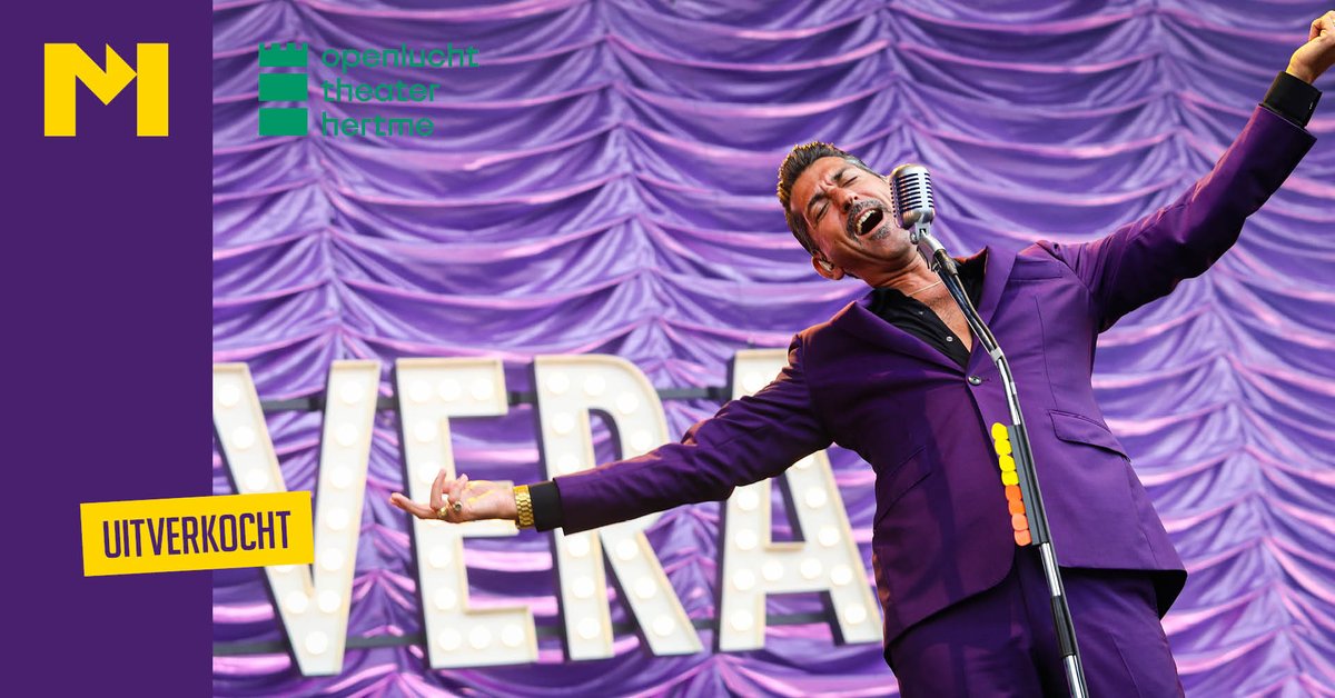 Het concert van Danny Vera op 2 september in Openluchttheater Hertme is uitverkocht. Wij wensen iedereen die gaat alvast heel veel plezier!