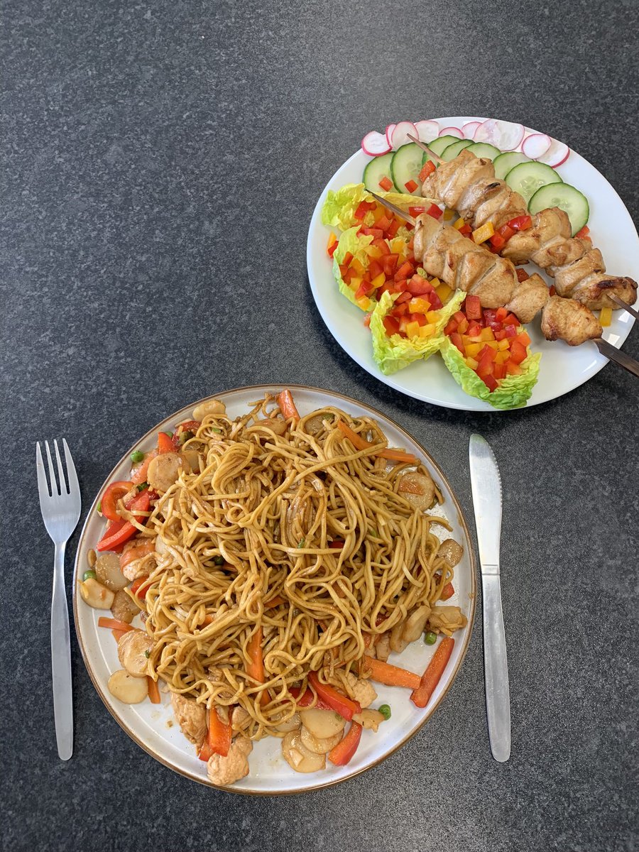 JR assessment - Skewers with Chicken Chow Mein - the smells were amazing!