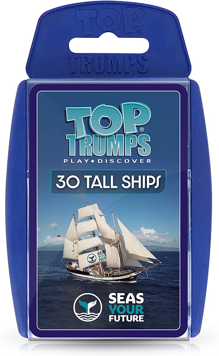 Explore the seven seas through the *new* #TallShips 
@toptrumps card game! 

We have created a new version of the 1970s Tall Ships Top Trumps game, in partnership with Top Trumps who have very kindly charitably sponsored its development.

Available now: amazon.co.uk/Top-Trumps-WM0…