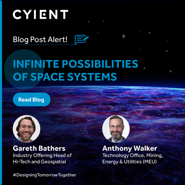 Read this blog post to understand how space systems have evolved significantly in a positive direction redefining our future and their ability to bring actionable insights to make smarter and more informed decisions.

cyient.com/blog/space-dat… 

#Cyient #newfrontier #blogpost