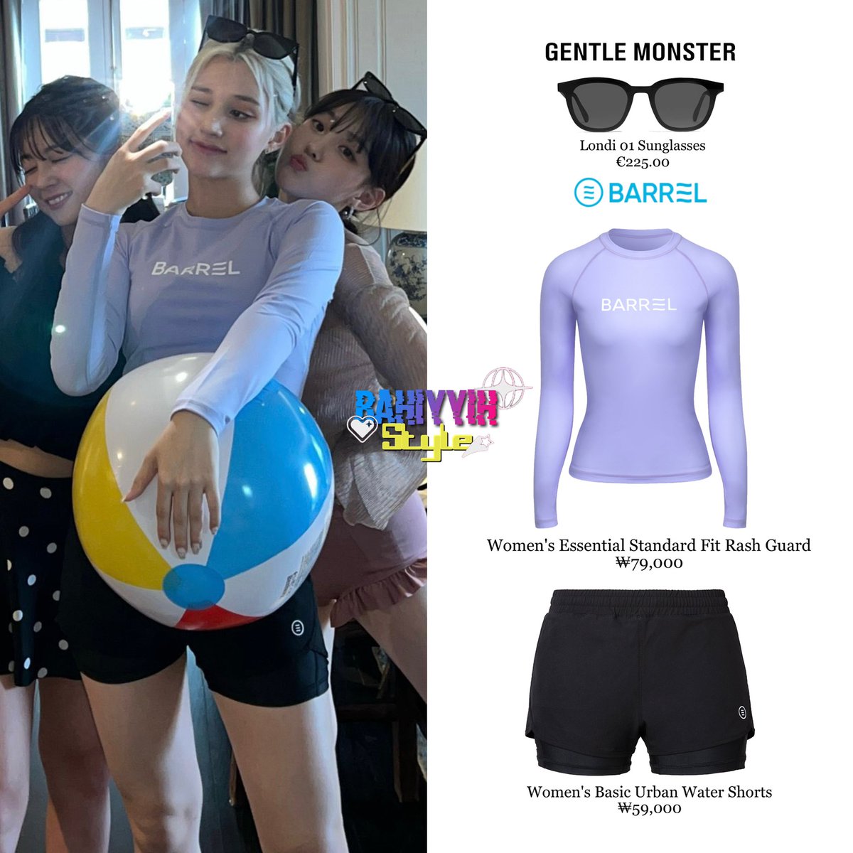 hiyyihstyle's tweet photo. 230325 ~ Fabcafe update

💌#gentlemonster Londi o1 Sunglasses
💌#getbarrel Women's Essential Standard Fit Rash Guard
💌> Women's Basic Urban Water Shorts

#휴닝바히에 #HUENING_BAHIYYIH #Kep1er #케플러 #ヒュニンバヒエ #ケプラー https://t.co/F7t0AodSvc