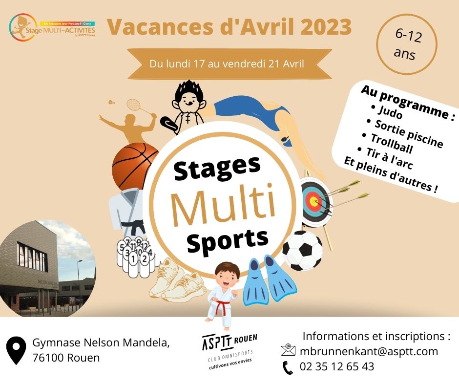 ASPTT_Rouen's tweet photo. Tu as entre 6 et 12 ans, tu aimes le sport et découvrir pleins d'activités sportives ? Alors n'hésite pas et inscris toi pour une semaine d'activités variées entre copains à #Rouen ! 🏀

Pour en savoir plus (horaires, tarifs), RDV ici : 
https://t.co/G6s5lU5hmm https://t.co/f3iutTDw9M