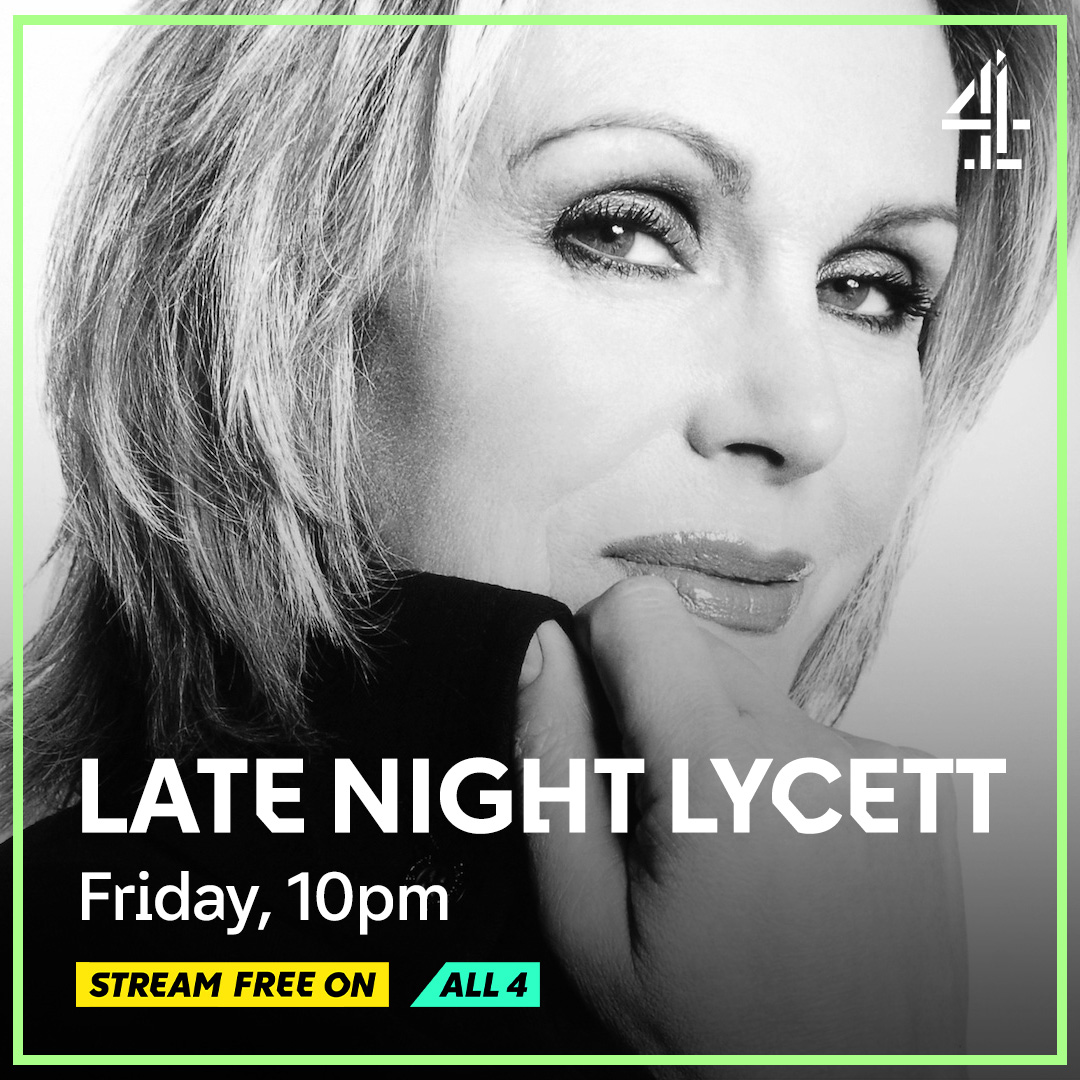 Channel4's tweet photo. This Friday @joelycett brings you a brand new live show! With special guests Joanna Lumley, @Kathbum, @AlisonHammond and many more!

#LateNightLycett this Friday at 10pm. https://t.co/YYhPT6qF0C