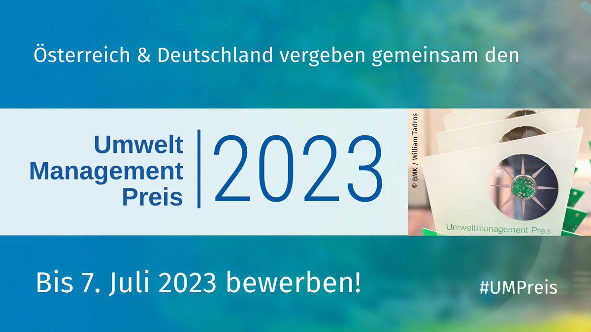 Umweltmanagement-Preis 🇩🇪 🇦🇹 startet in 3 Kategorien: 
1️⃣Beste Maßnahme Klima- und Umweltschutz
2️⃣Beste Strategie zur nachhaltigen Unternehmensentwicklung
3️⃣Beste EMAS-Umwelterklärung
Bewerben Sie sich bis zum 7. Juli!
🔗Alle Infos: emas.de/umpreis
#UMPreis