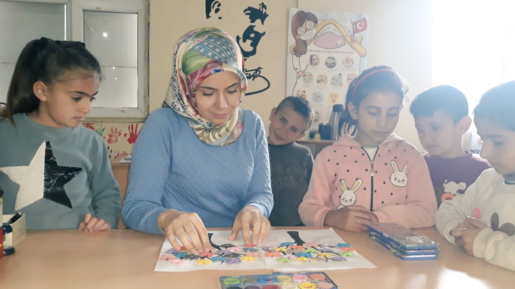 Ağaçlarımız çiçeklendi.🌸Biz bahara hazırız.🥰🥰🥰