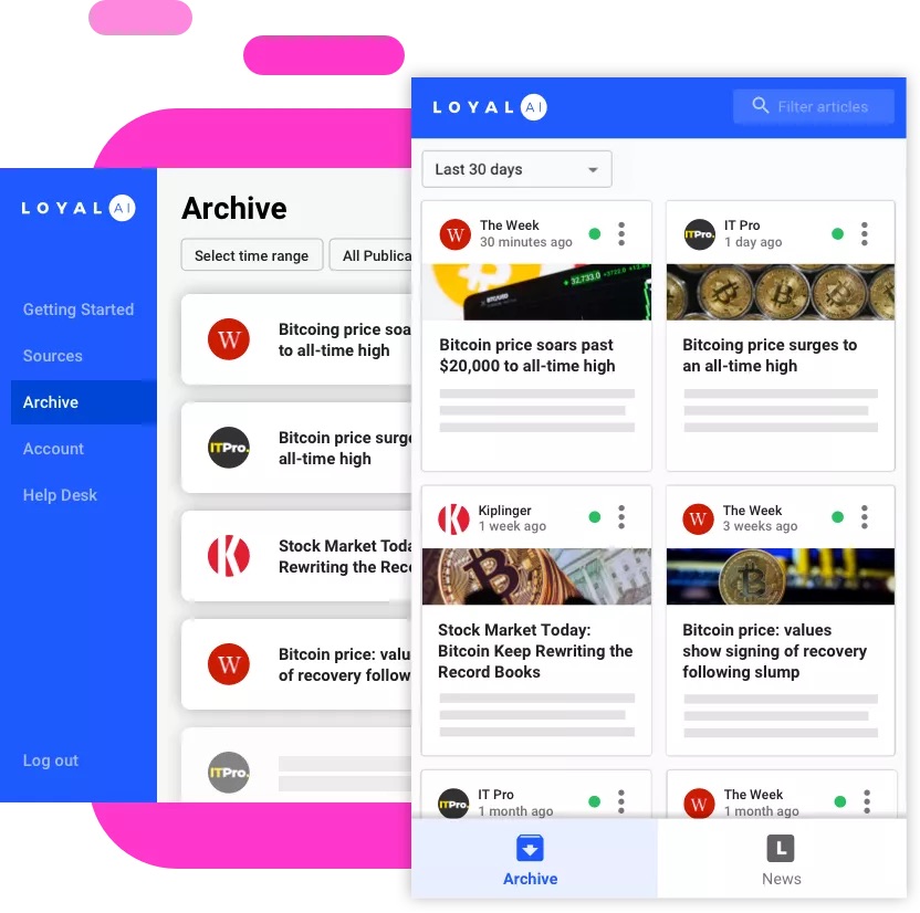 bemoreloyal's tweet photo. There’s no doubt that news is constantly flowing - so how can you keep up? 

With #LOYALAI, we analyse your text and match the relevant news articles to your story topic so you can fact-check before you publish! 

Get started: https://t.co/pF9Fq5iTqj

#ArchiveSearch #FactCheck https://t.co/k2MYV2Q12e