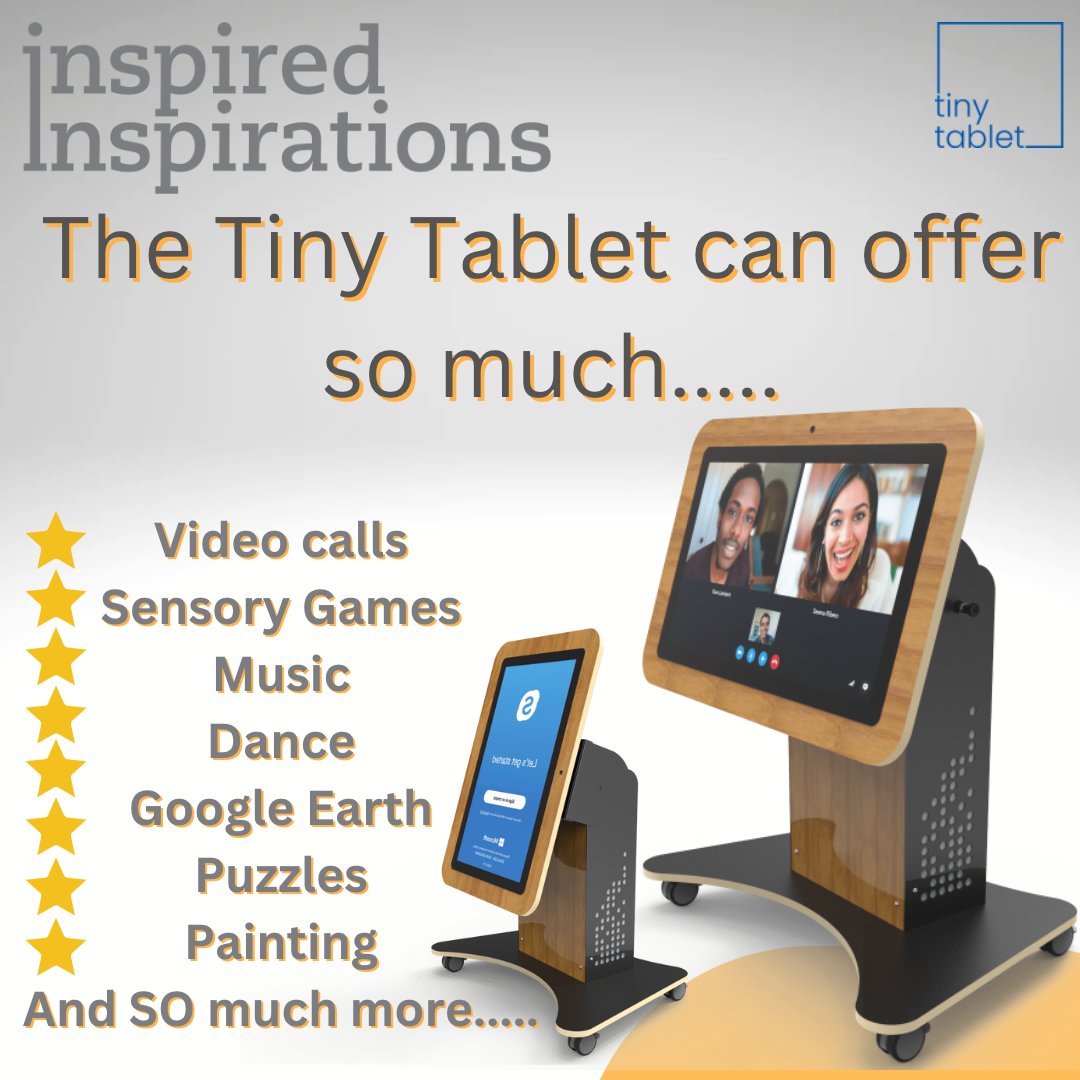 The Tiny Tablet can offer so much, please see here some ideas for you.🧡 
#Nursery #EYFS #Earlyyearseducation #preschool #learningthroughfun #dementiacare #activitycoordinator #alzheimerscare #carehomes #activitiesforseniors #personcentredcare #nursinghomecare #nursinghome #tinyt