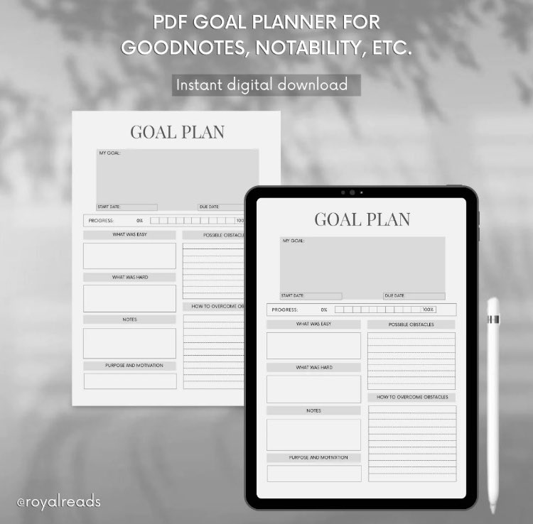 royalreadsco's tweet photo. Get our Goal planner and stay organized!📈📚🧠
Link in bio.
#Mindset #Goal #planner #success #digitalproduct https://t.co/kgEBcHg19c
