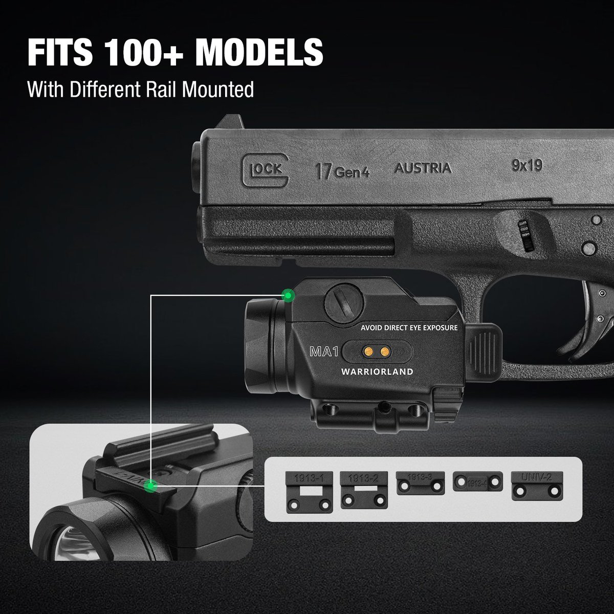 GunFlower6's tweet photo. WARRIORLAND MA1 Universal Tactical Weapon Mounted Lighet with Green Laser
#UniversalFit100+models,
#Greenlasersight,#800lumen,
#137metersbeamdistance,
#480mAhrechargeableLi-ionbattery,
#aerospace-aluminumalloy,
#HAIIIhard-anodized,
#ultracleartemperedglasslens https://t.co/YiwX4u4LMe