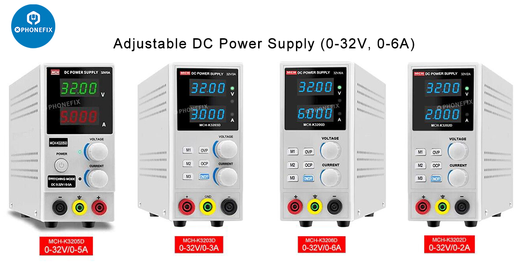 MCH-K3202D/MCH-K3203D/MCH-K3205D/MCH-K3206D Regulator DC Power Supply 0-32V 0-6A Adjustable.
#MCH DC Power Supply: diyfixtool.com/products/mch-k…
#DCPowerSupply #Powersupply #regulator #phonerepairtools #cellphone #mobilephone #motherboardrepair #iPhonerepair