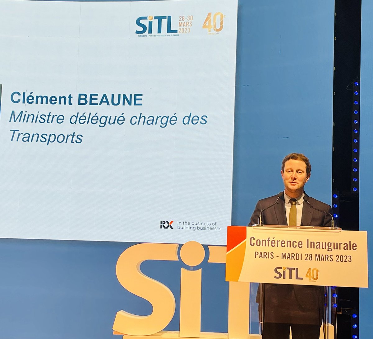 sutormina's tweet photo. @CBeaune ministre délégué chargé des Transports souligne l’importance d’accélérer et accompagner les transformations et annonce 100 M€ pour l’électrification et la production de véhicules lourds. #sitl #sitlracontemoi #sitl40ans @SITLevents @RXGlobal_ @RXFranceEvents https://t.co/2pe4djRTcz