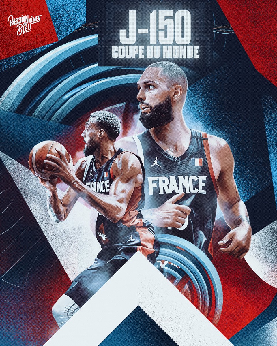 J-150 👊

Dans 150 jours, les Bleus débuteront la <a href="/FIBAWC/">FIBA Basketball World Cup 🏆</a> 2023 🙌

#TeamFranceBasket | #PassionnémentBleu
