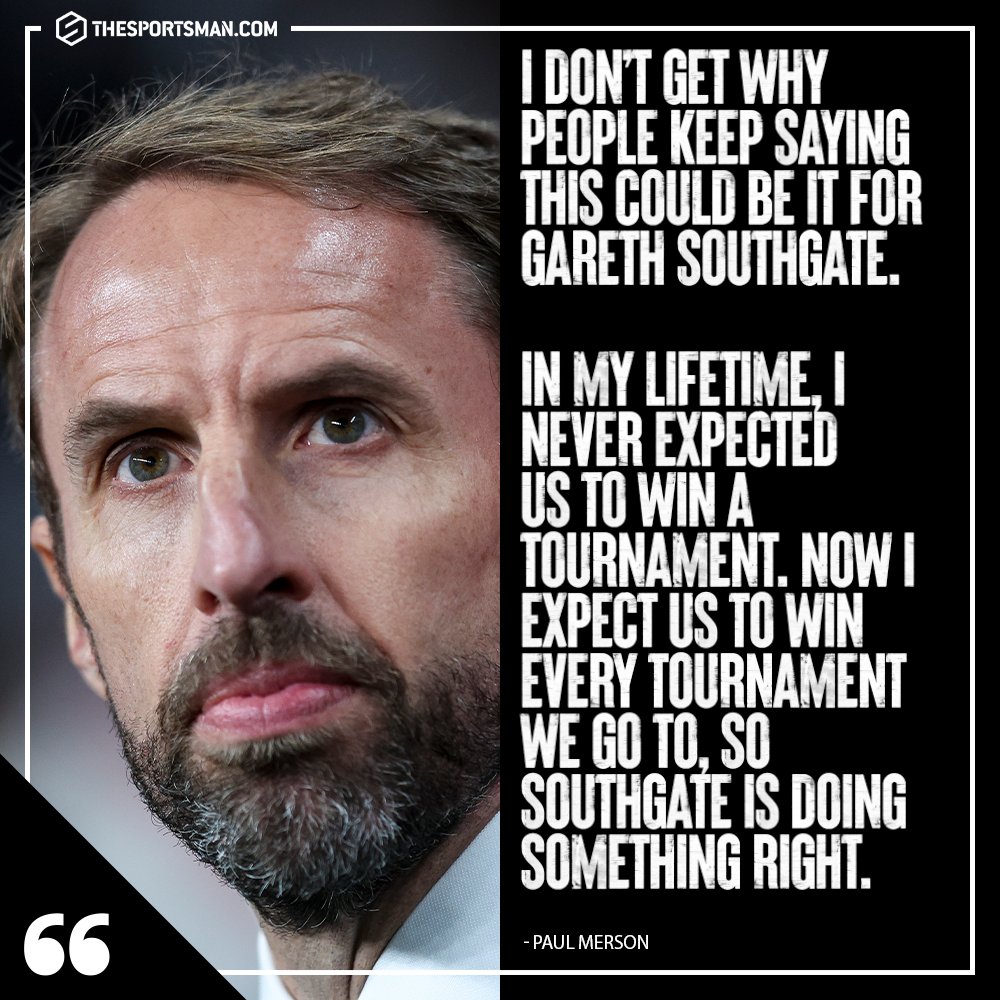 TheSportsman's tweet photo. 🗣️ @PaulMerse is #TeamSouthgate. 🏴󠁧󠁢󠁥󠁮󠁧󠁿 https://t.co/Bxppv8TYW8