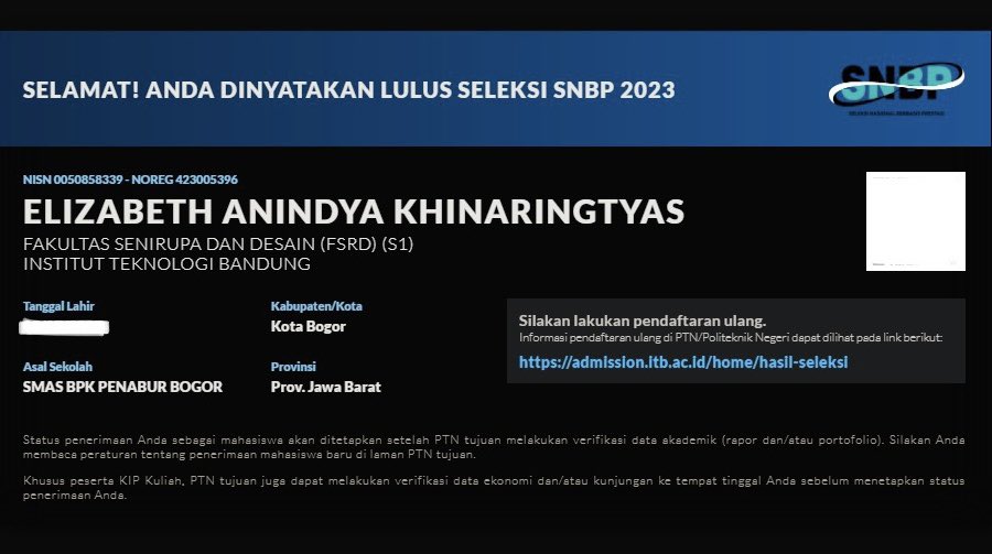 imtotallyeli's tweet image. Mau share portofolio SNBP yang lolos FSRD ITB 🥹🙌 #SNBP2023 #portofoliosnbp2023