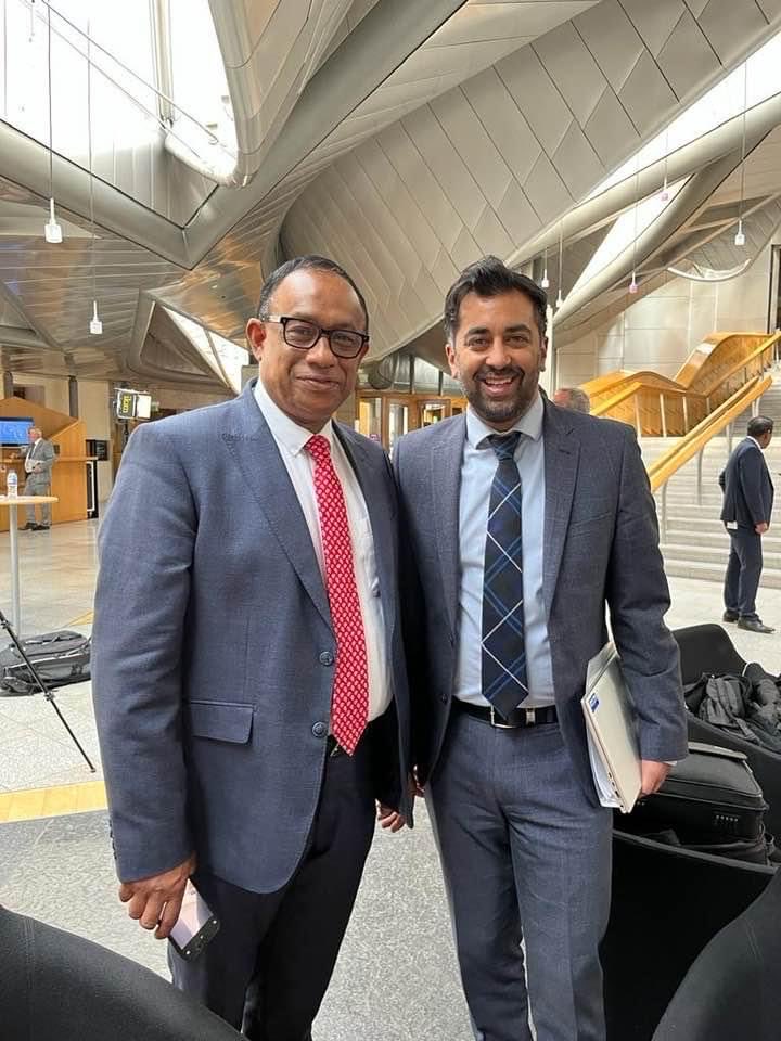 Congratulations to Hamza Yousaf MSP newly elected Leader of the SNP soon he will be,  First Minister Scotland. #HamzaYousaf@HamzaYousaf #ScotlandFirstMinister