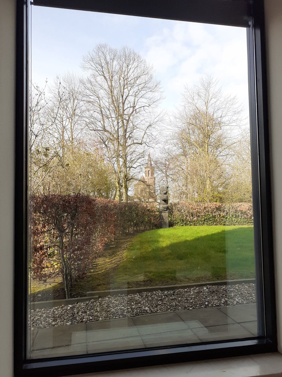 With this nice view from the reading room at @Tresoar, I really don't mind working inside all day! 😄
#Ljouwert #Fryslân #Richthofenkolleksje #OldFrisian #medievalmanuscripts