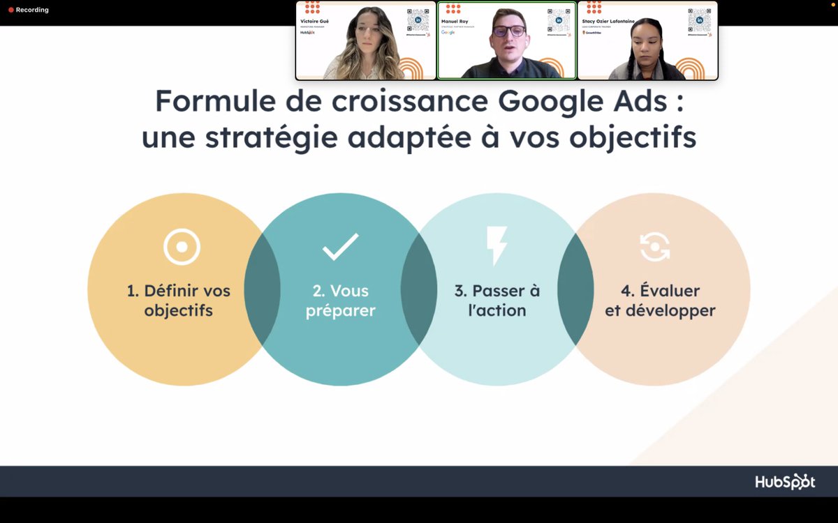HubSpotFrance's tweet photo. [🔴 EN DIRECT] #Masterclassweek

Découvrez la formule de croissance Google Ads ! Nos speakers vous expliquent les étapes de cette stratégie 💥 

Rejoignez le webinar : https://t.co/mysnRtiinM

#googleads #strategy #marketing https://t.co/NuR9LxgT0z