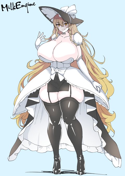 ラフ 八頭身魔理沙
#MilkEngineArt 