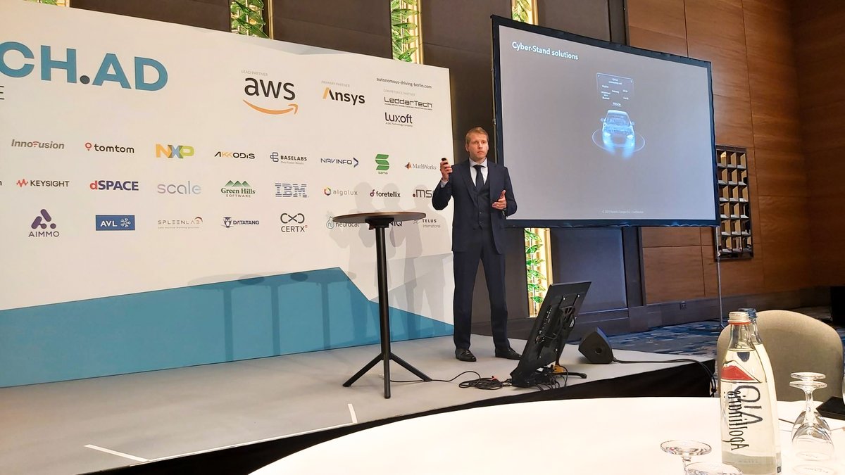 NavInfoEurope's tweet photo. Our Head of Cybersecurity Sergey Razmakhnin gave an amazing presentation about the importance of cybersecurity in modern cars. #10thTechAD
If you are at the https://t.co/IqGMdvAB2p today, visit us at booth 26 and talk to Sergey Razmakhnin and Jochen Schneider. https://t.co/oA02LfStrt