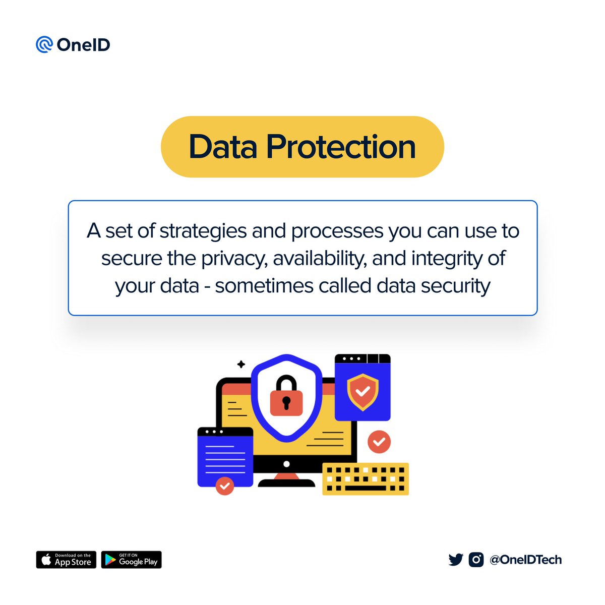 oneidtech's tweet photo. Have you heard about data sharing and protection but have never taken the time to learn what it means and how it affects you? 

We will be discussing that in this series in the next couple of weeks

Swipe>>>

 #privacy #cybersecurityawareness #coding #datasecurity #oneID https://t.co/1fqMaMGjQZ