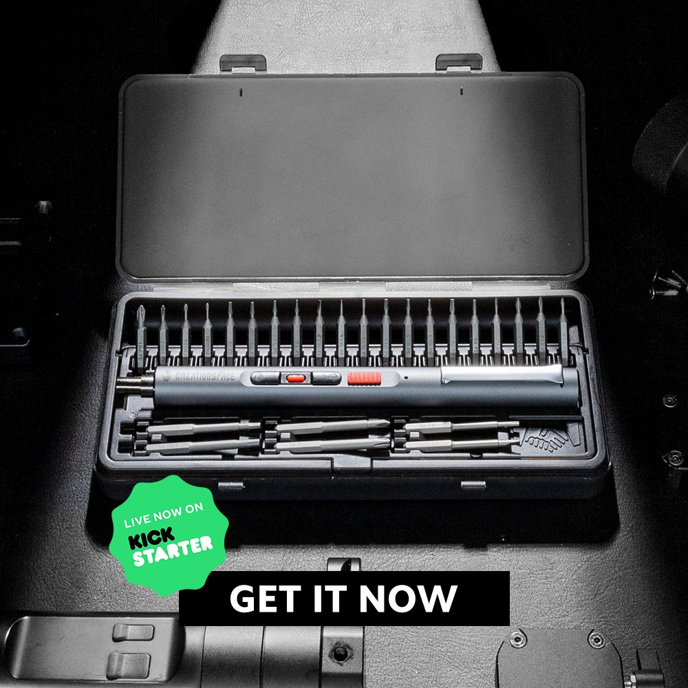 Ogadget3's tweet photo. CreationSpace Pro, the Most Powerful Pocket E-screwdriver
🎉 Is Live on Kickstarter NOW‼️​ 
⚡️ The Ultimate Solution to All Your Fixing Needs
​🔥 Super Early Bird Up To 50% Off
Limited Offer. First Come, Best Discount!
​👉 Get It Now! https://t.co/N280CPEYEq https://t.co/gnrqkIO7Xl