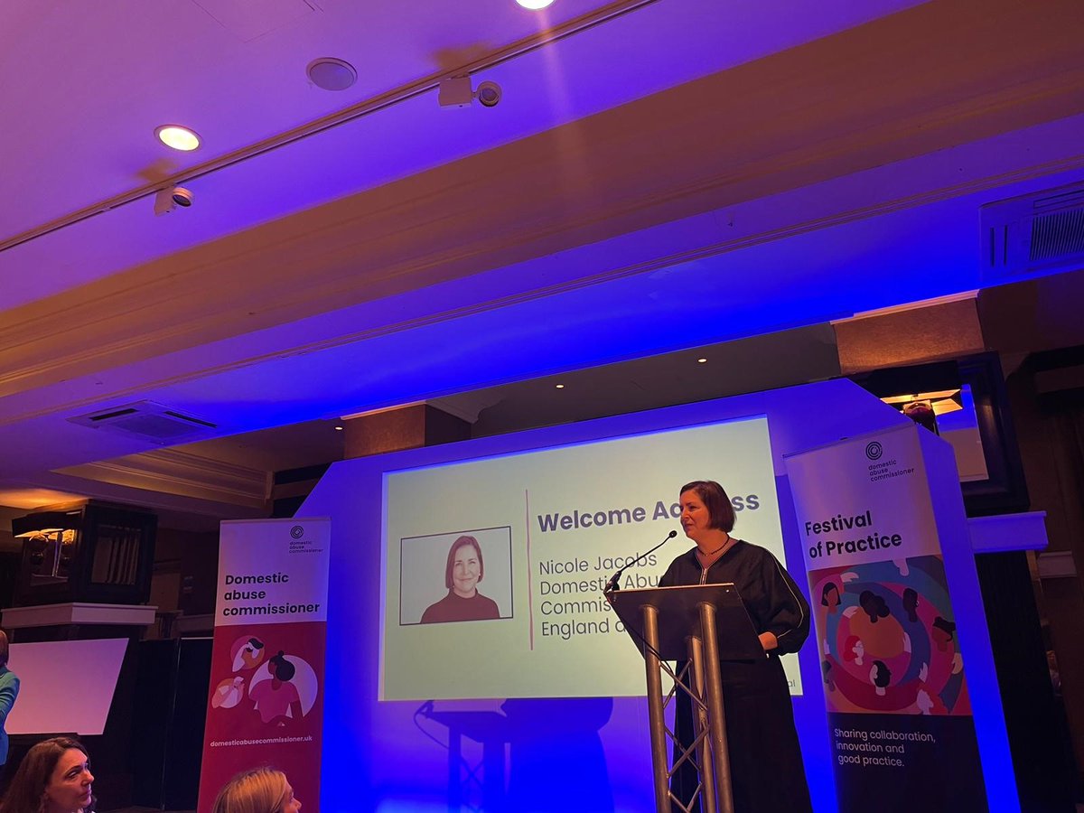 "Deeds not words...our cause is urgent, our time is now" <a href="/CommissionerDA/">Dame Nicole Jacobs</a> as she opens #DACFestival 

We have come far but much still needs to change: many men, women + children subject to #DomesticAbuse are let down; failed + left to struggle alone. 

They drive us to act. 1/2