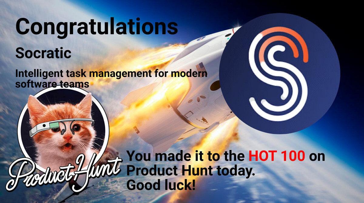 Congratulations to Socratic and for making the Product Hunt Hot 100 list. Support them today at producthunt.com/posts/socratic…

Don't forget to follow us golaunchclub for pr