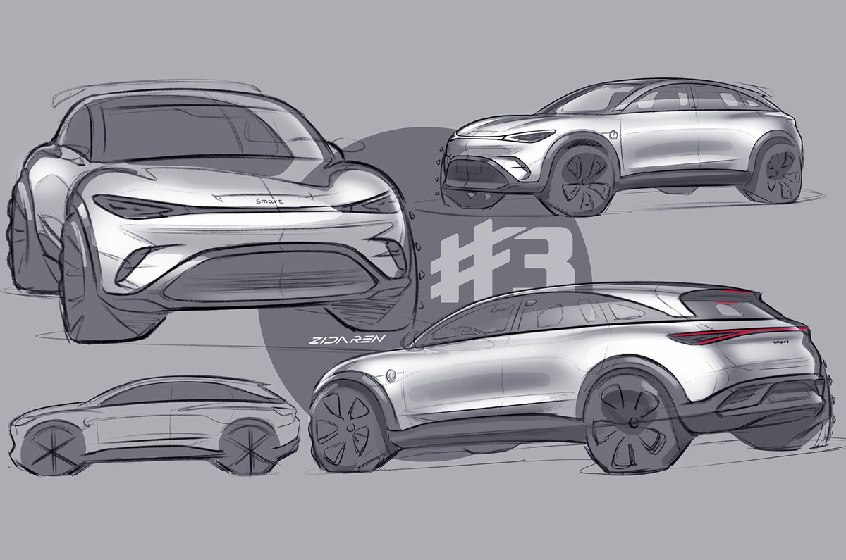 Smart #3 could be a big seller
Yes, SUV style but dimensions seem set to match a Jaguar e-Pace
Weight & aero needn’t be a disaster
It’s vital, esp as electronic powertrains are refined at all price points, that compact models like this are desirable enough to tempt downsizing