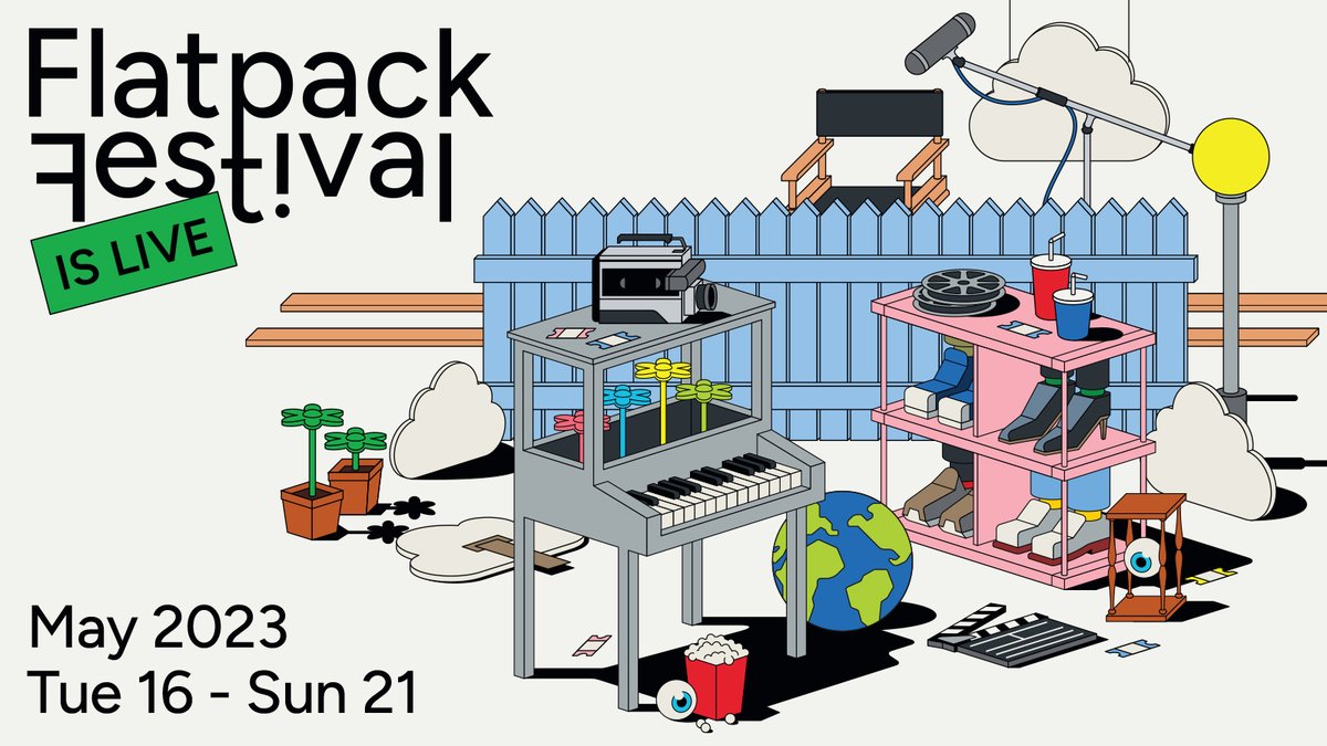 🎉Tickets for #Flatpack2023 are on sale🎉

We’re super excited to share this year’s line-up. It’s chock-full of mind-altering AV performances, brilliant music docs, exciting guest programming and a delectable smorgasbord of films long and short.

Tuck in: flatpackfestival.org.uk/flatpack-2023