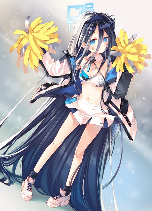 チアアリス、きっと髪を振り乱しながら踊ってくれるので絡まった髪をあとでほどいてあげたい。#ブルアカ#天童アリス生誕祭2023 