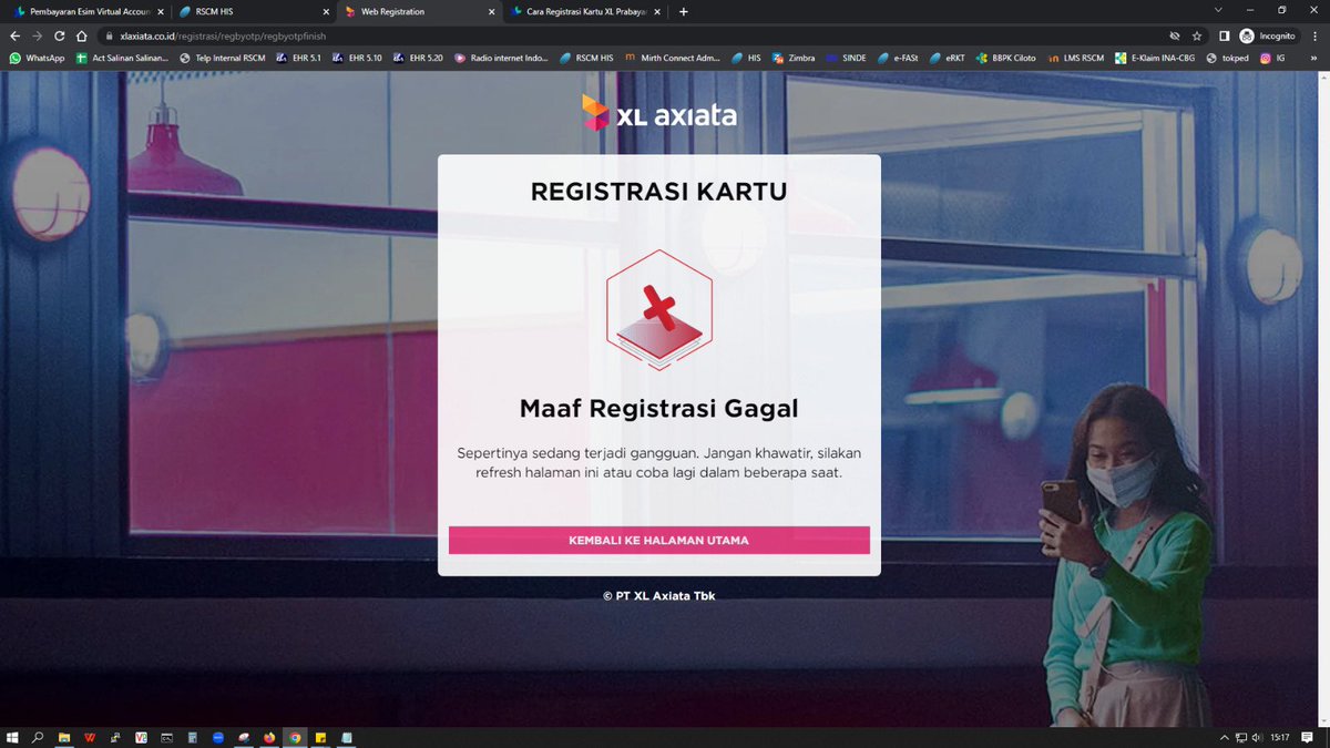 RFArrizal's tweet photo. mau registrasi esim XL gagal terus nih @XLAxiata_Tbk @myXL https://t.co/fwAzmwQFto