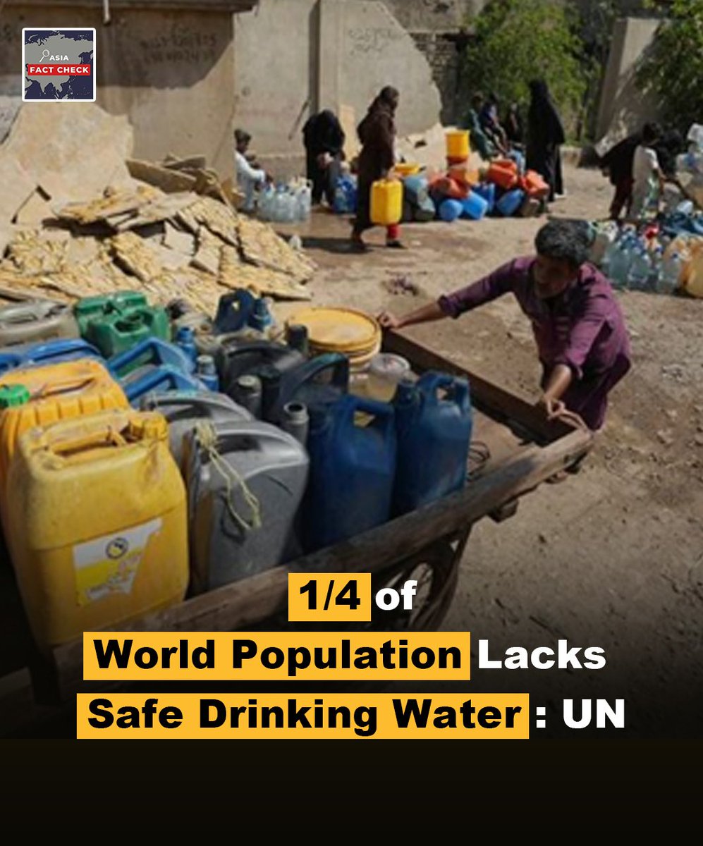 26% of the 🌍 population lacks access to safe drinking water and 46% lacks access to basic sanitation.
The UN's World Water Development Report 2023 highlights the urgent need for action to meet UN goals for clean water and sanitation by 2030.
#CleanWaterForAll #SanitationForAll