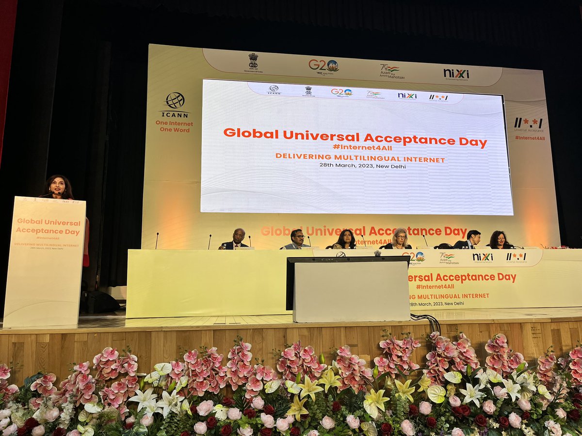 #UniversalAcceptanceDay kicks off in India with  @ICANN  Board Chair Tripti Sinha, CEO Sally Costerton and VP & MD APAC Jia-Rong Low and all stakeholders. #Internet4All @jia_rong_low