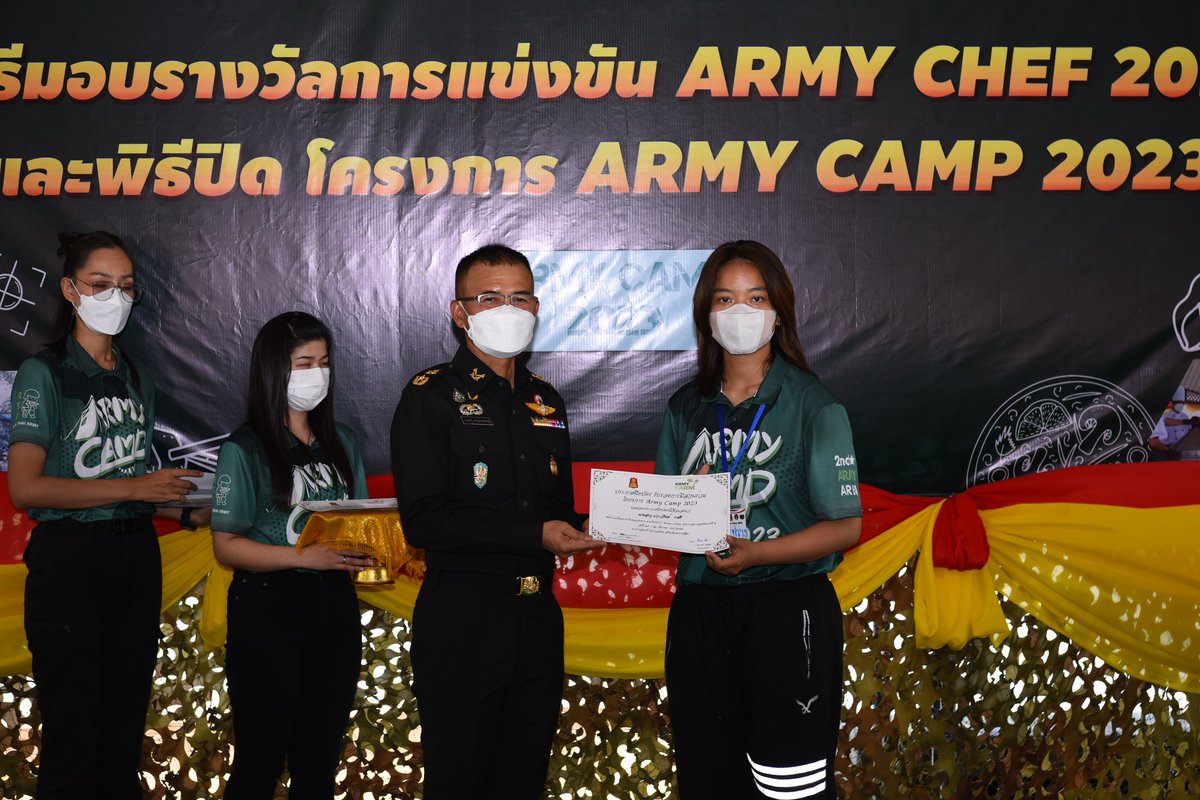 army2pr's tweet photo. จบลงแล้วกับ โครงการ ARMY CAMP และ ARMY CHEF 2023 กิจกรรมที่นำเยาวชนเข้ามาสัมผัสชีวิตในค่ายทหาร กับ โครงการ ARMY CAMP และ ARMY CHEF 2023 ห้วงวันที่ 25 -26 มีนาคม 2566
#ARMYCAMP
#ARMYCHEF https://t.co/Fa48v3Jl0f